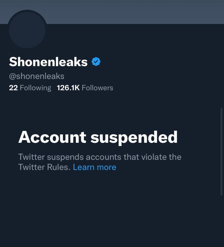 shonen leaks Suspended