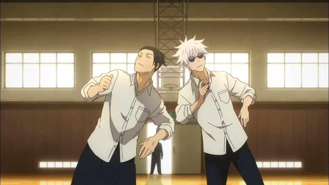 gojo and geto playing basketball