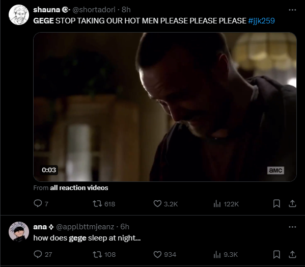 Choso death reaction 3