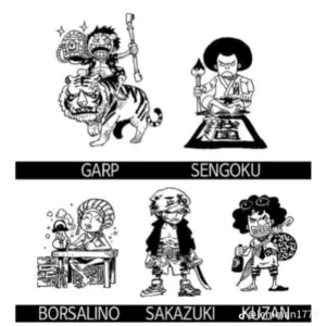 one piece kids marines admirals